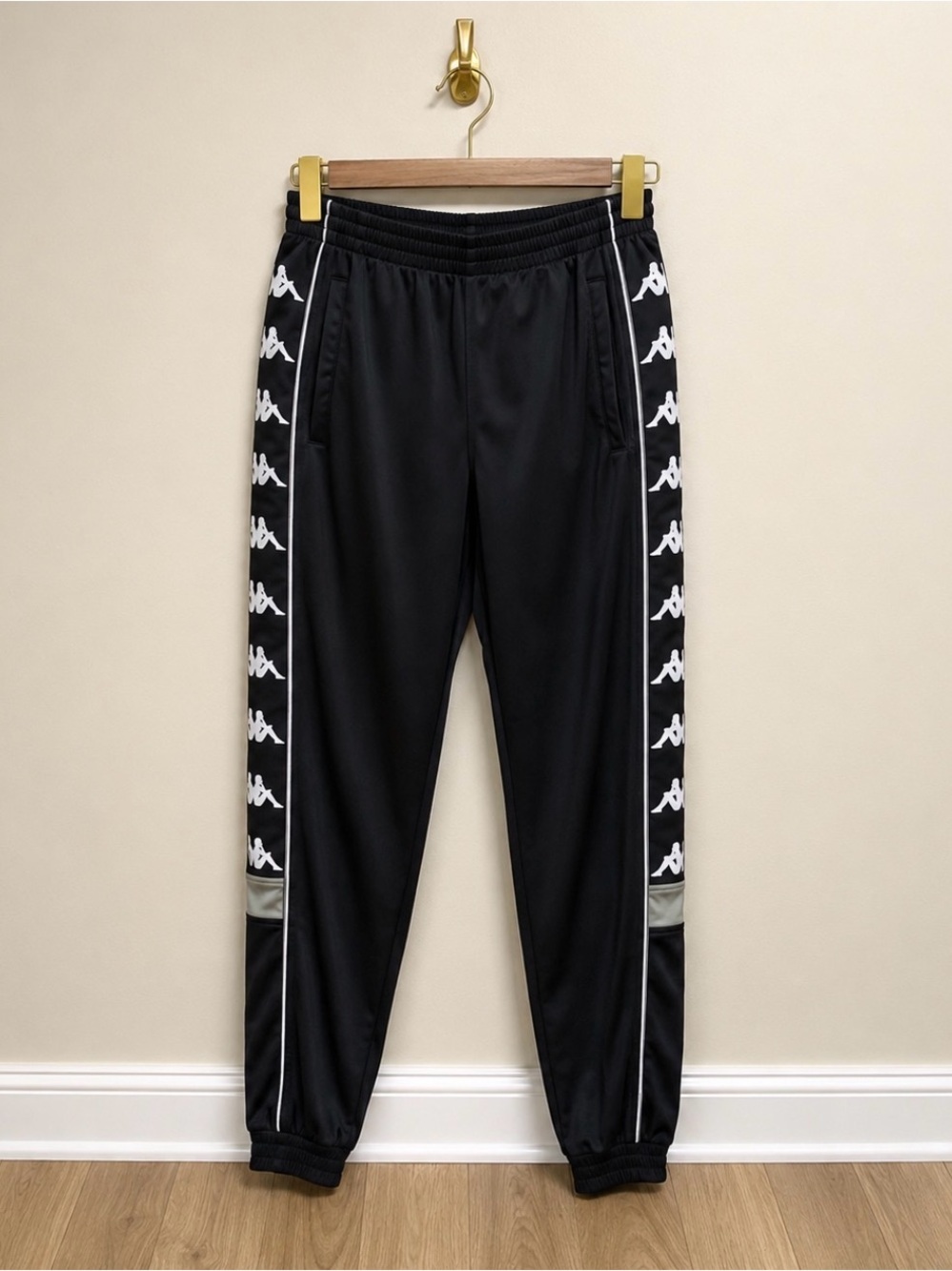 Kappa Logo Tape Track Pants XL Black Joggers